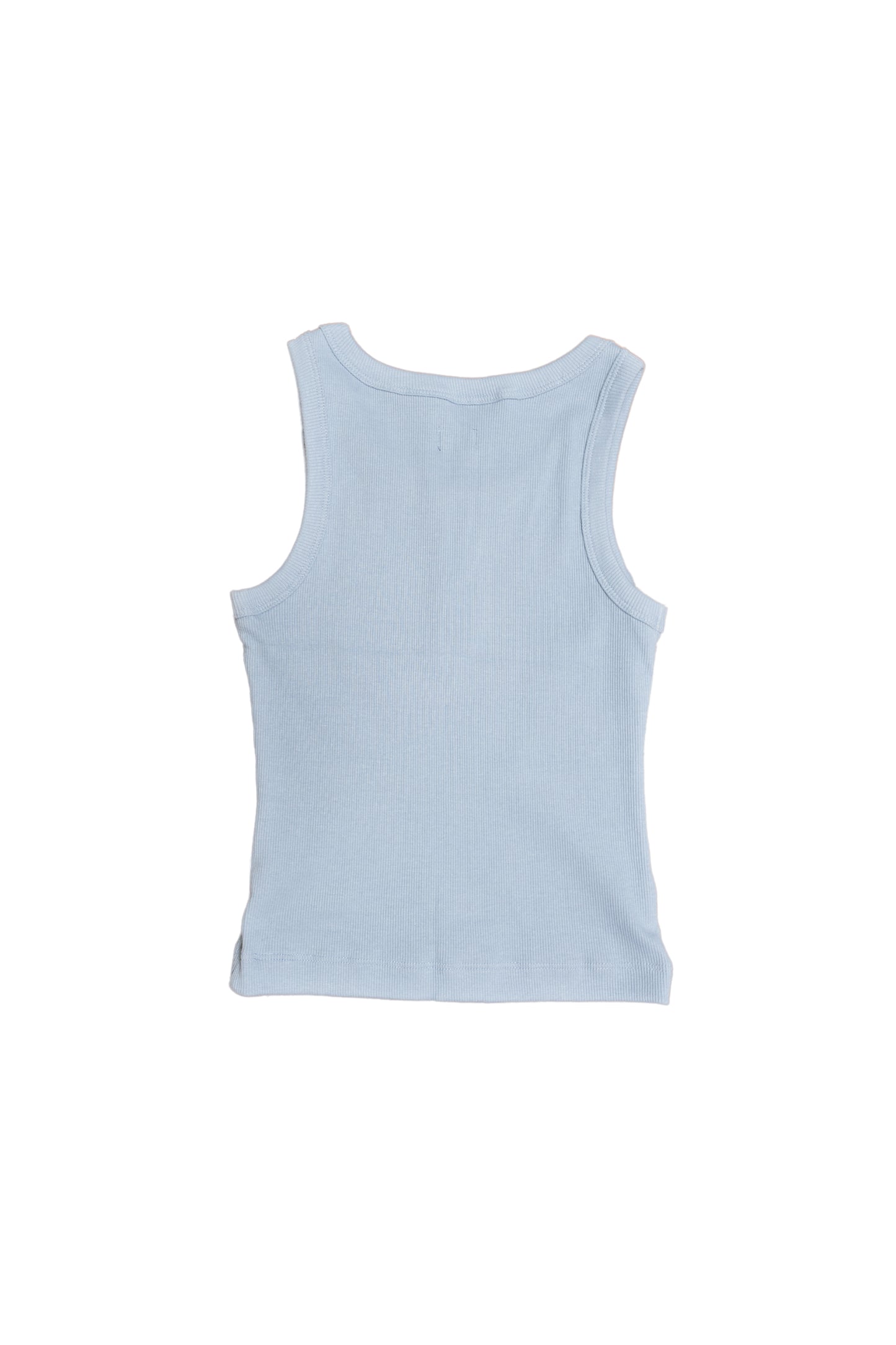 Basic Top Light Blue SS - White