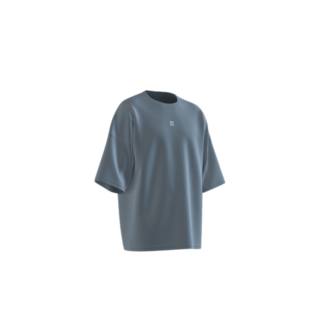 Basic Light Blue SS - White