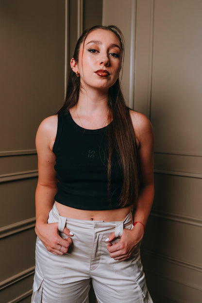 Basic Top Black SS - Black