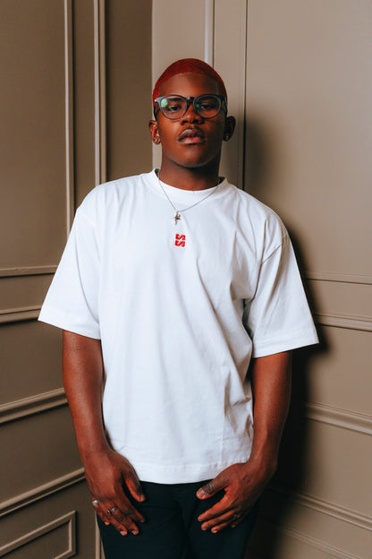 Basic White SS - Red