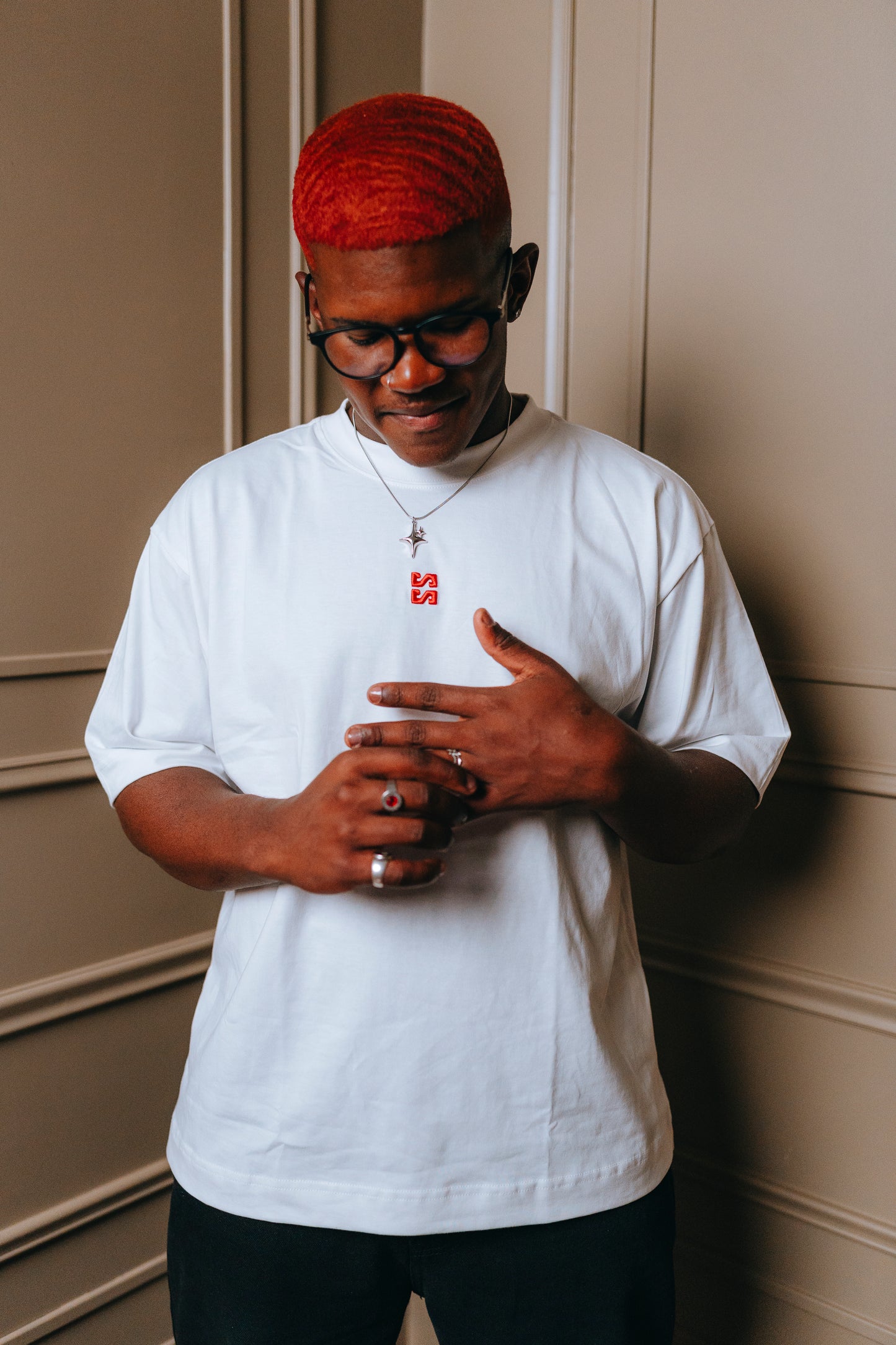 Basic White SS - Red