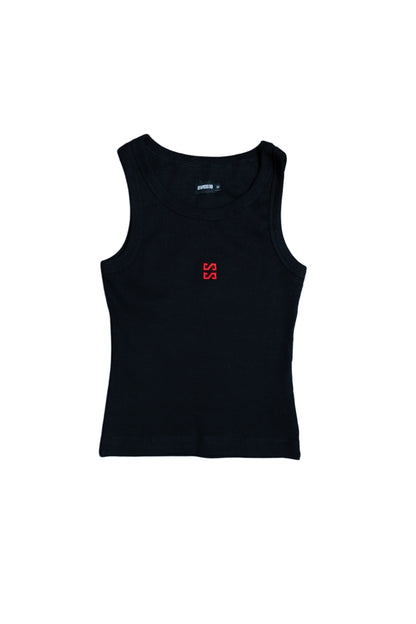 Basic Top Black SS - Red